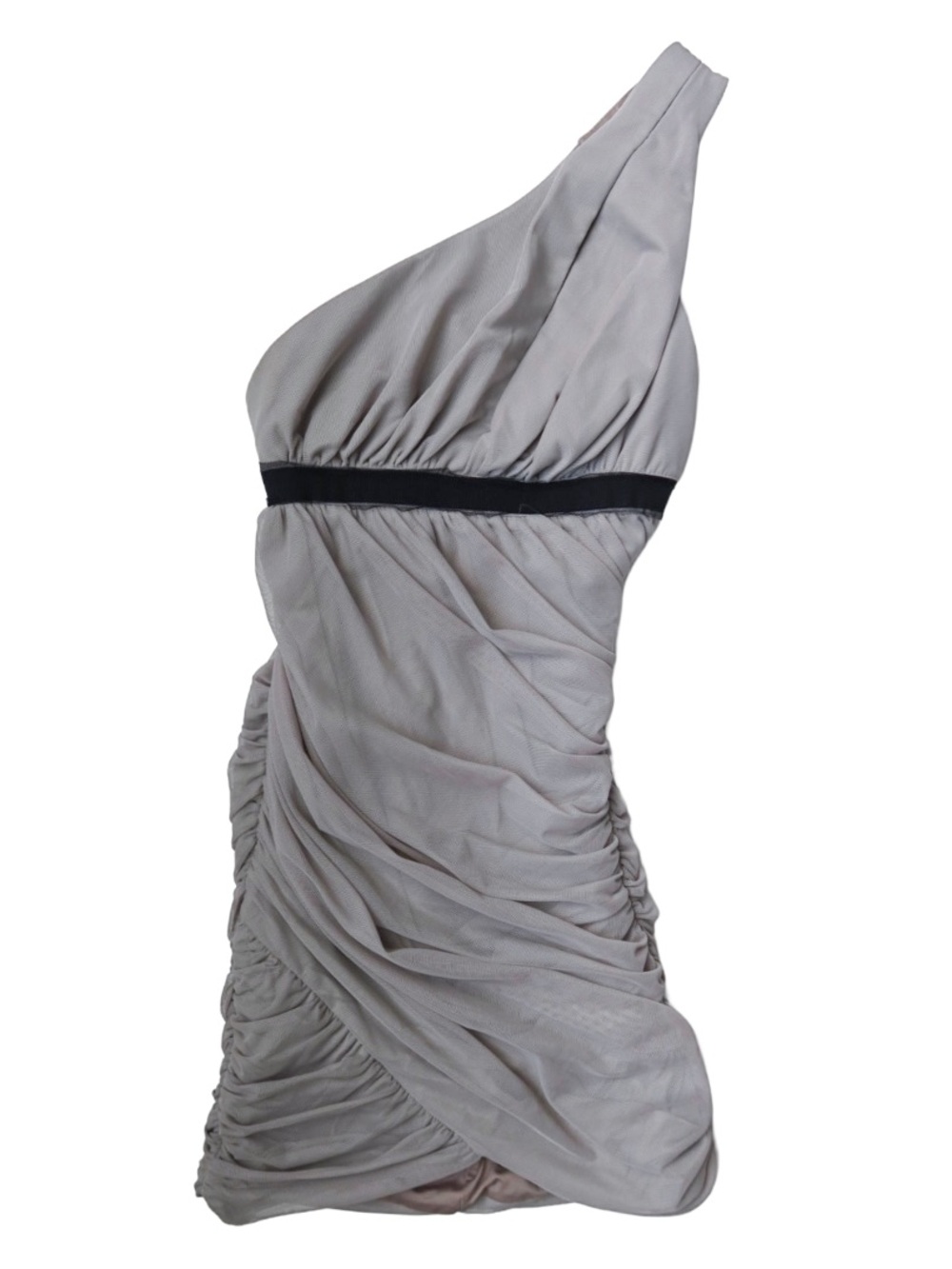 BCBGMAXAZRIA One Shoulder Ruched Mini Dress